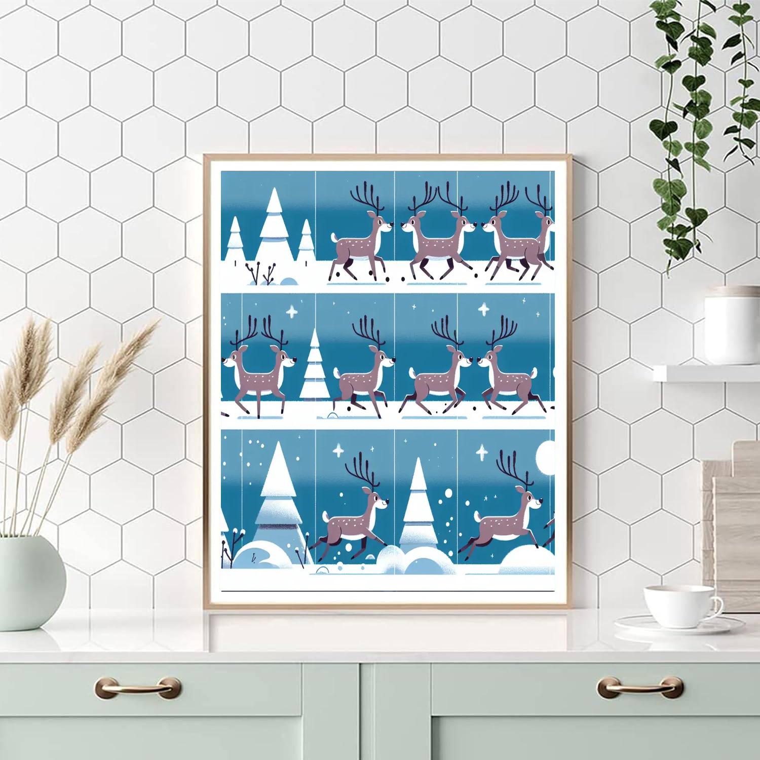 Roving Reindeers Paint By Numbers Kits