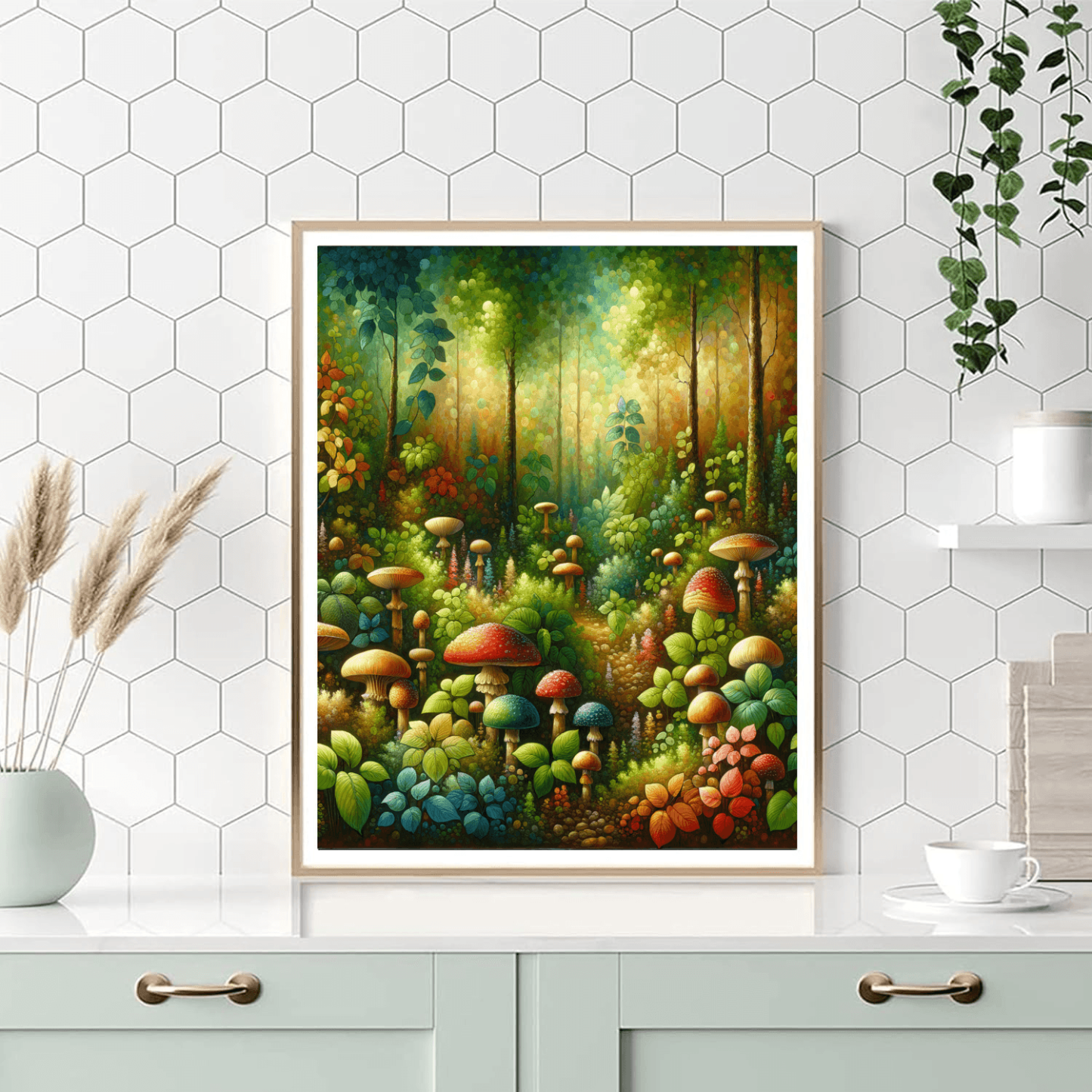 Mushroom Enclave Paint By Numbers Art