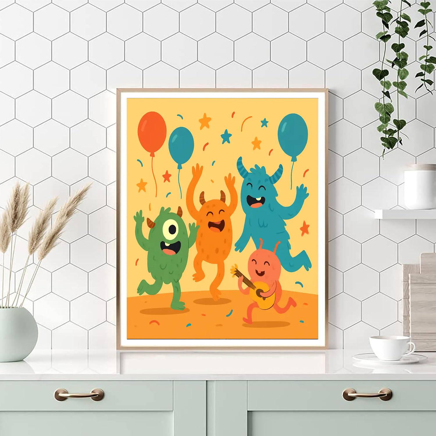 Charming Monster Friends DIY Paint By Numbers