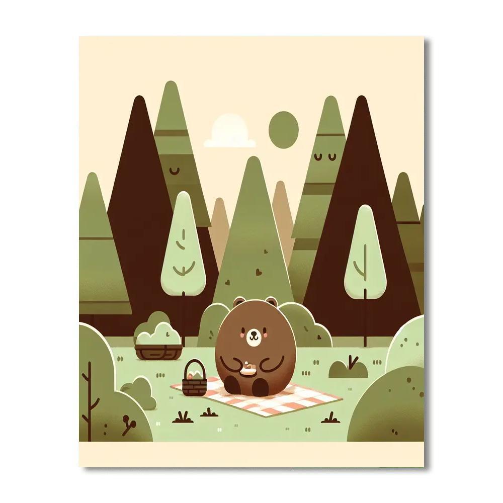 Busy Bear Banquet Number Painting