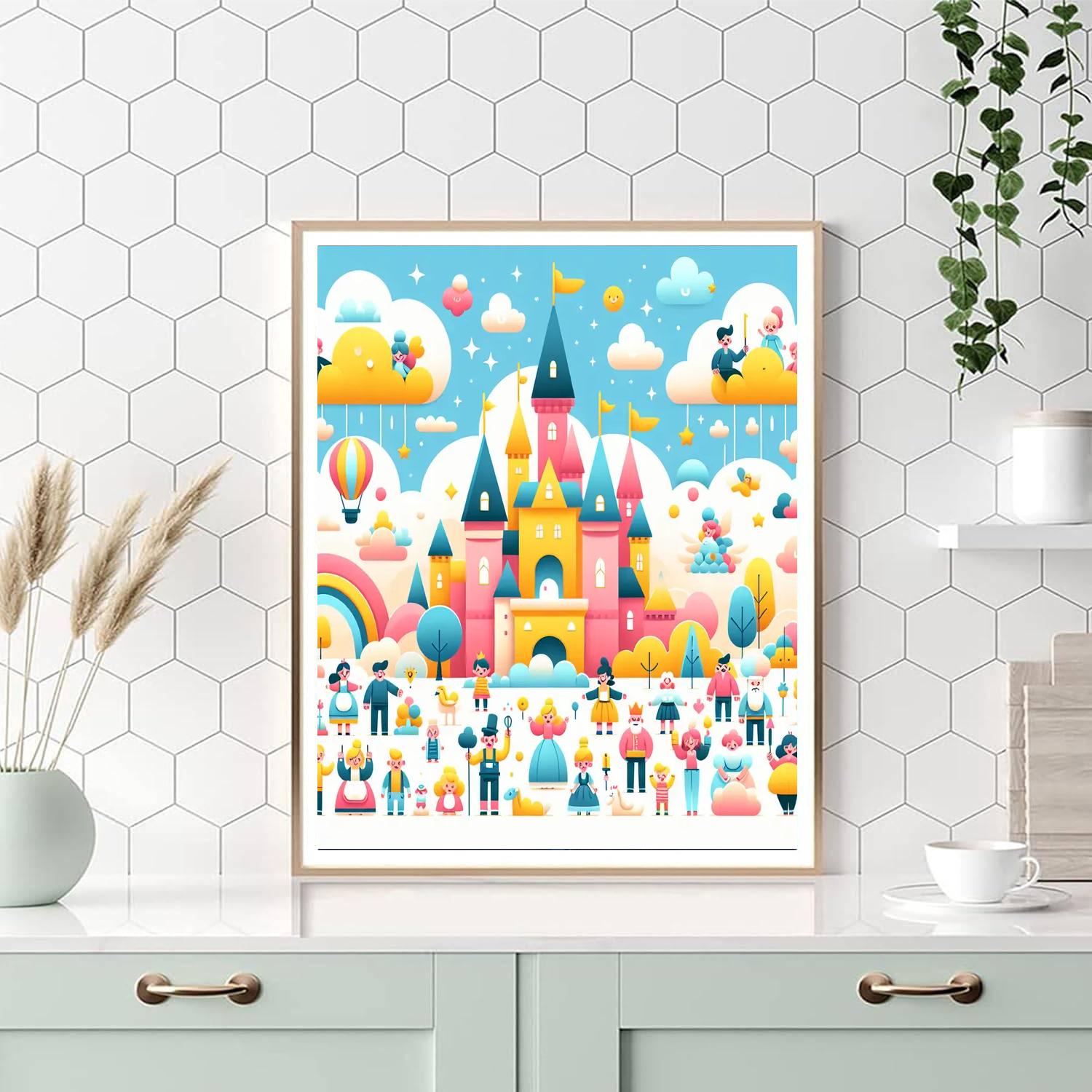 Joyful Cloud Castle Numbered Painting Kits