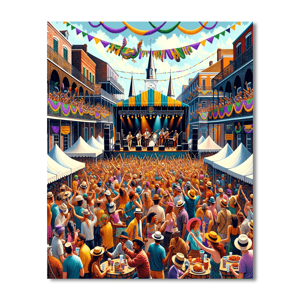 Jazz Fest - New Orleans, Usa Number Painting