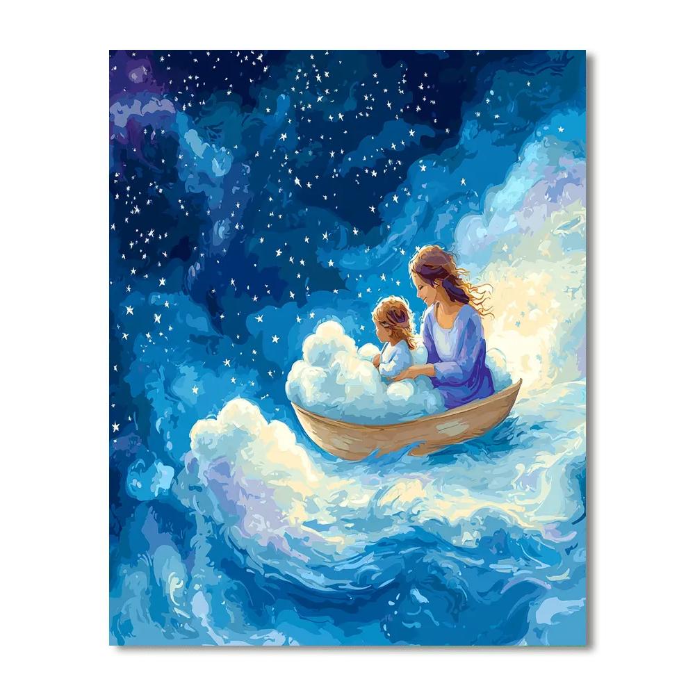 Sailing Together In Dreams Number Painting