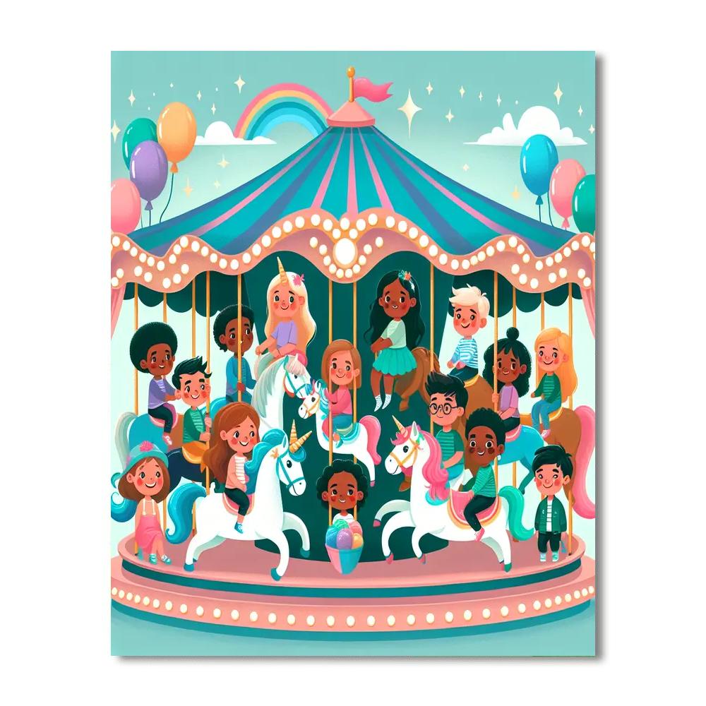 Enchanted Carousel Dreams Paint By Numbers