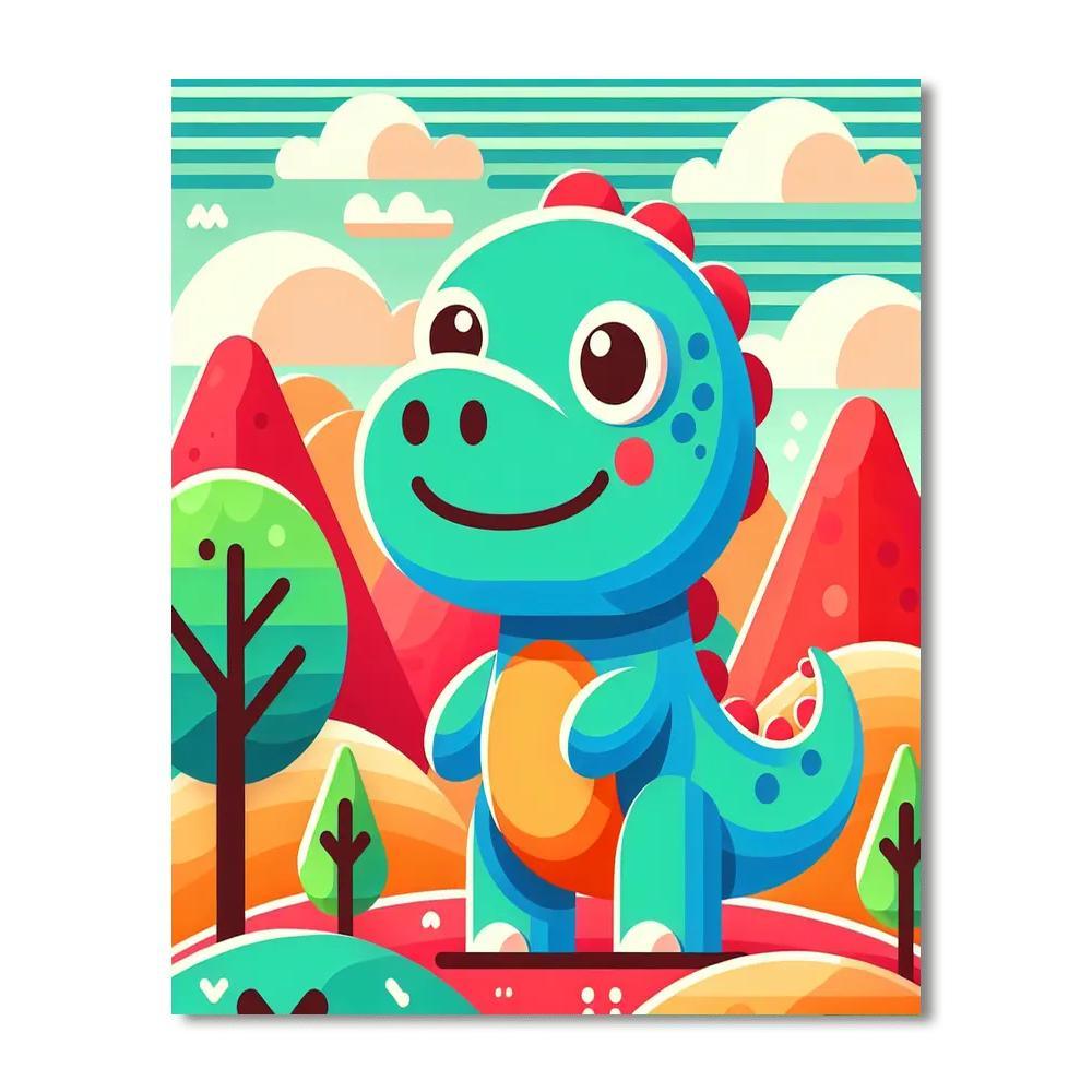 Gigglesaurus Number Painting