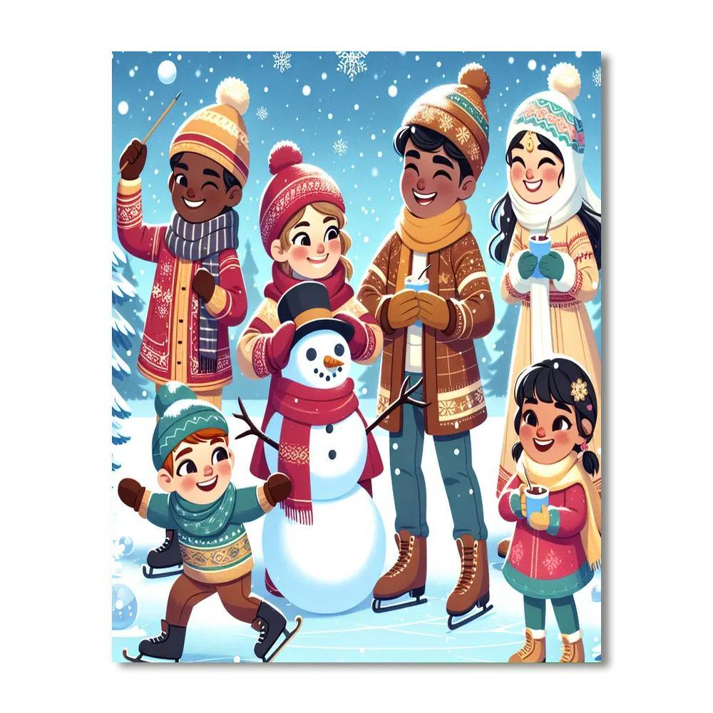 Happy Holidays Around The World Paint By Numbers