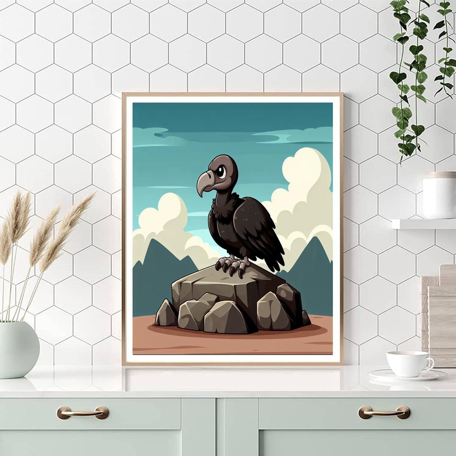 Velvety Vulture Numbered Painting Kits