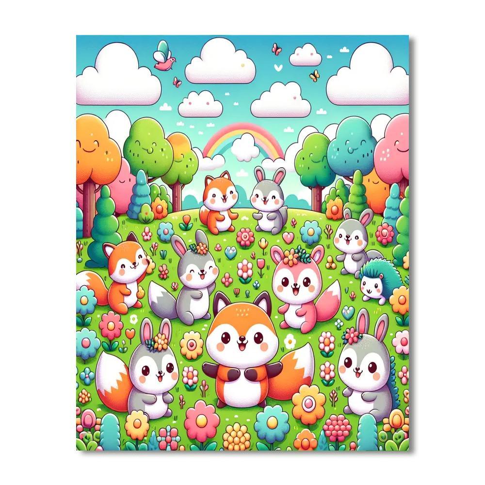 Colorful Critter Crew Number Painting