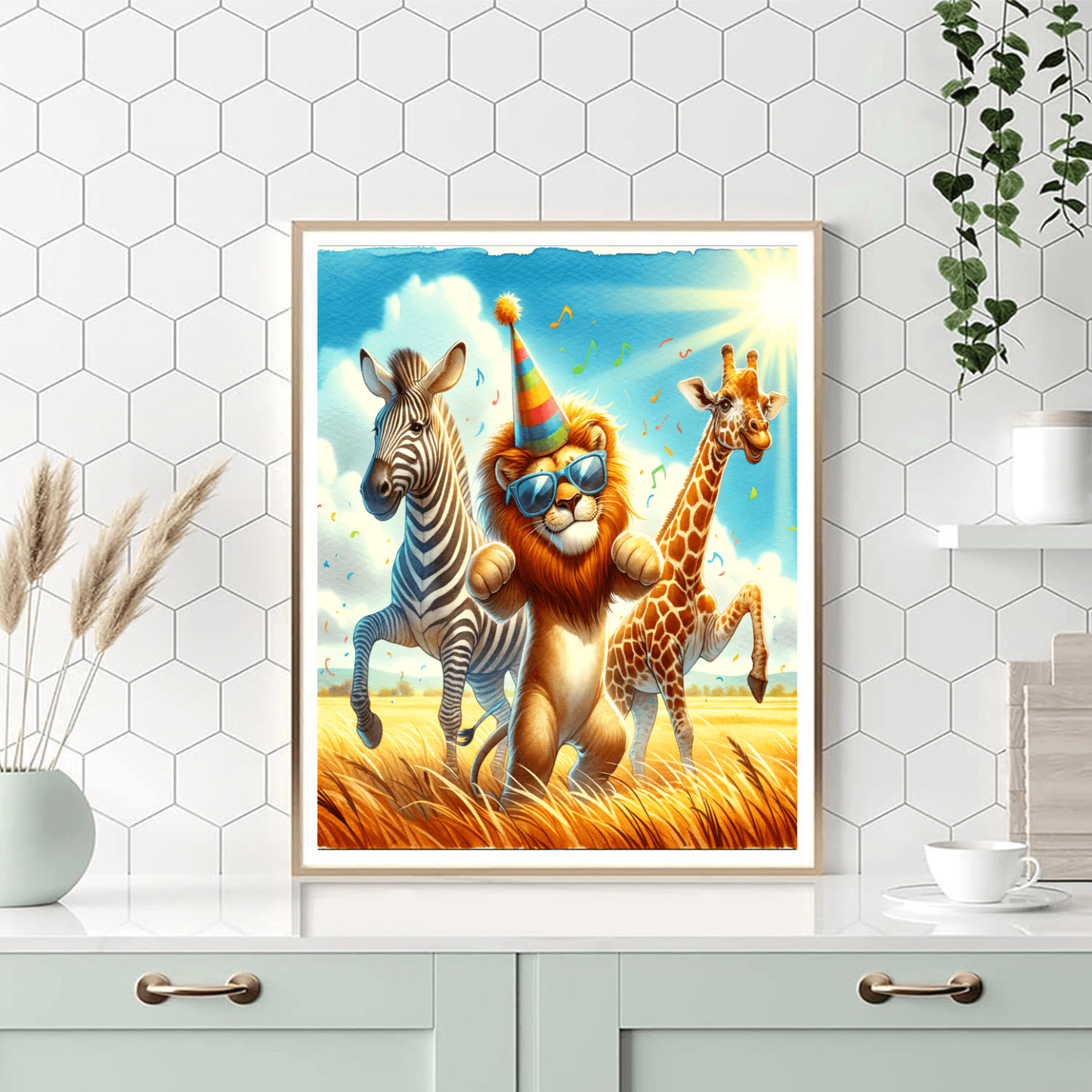 Funny Safari Animals Paint By Numbers