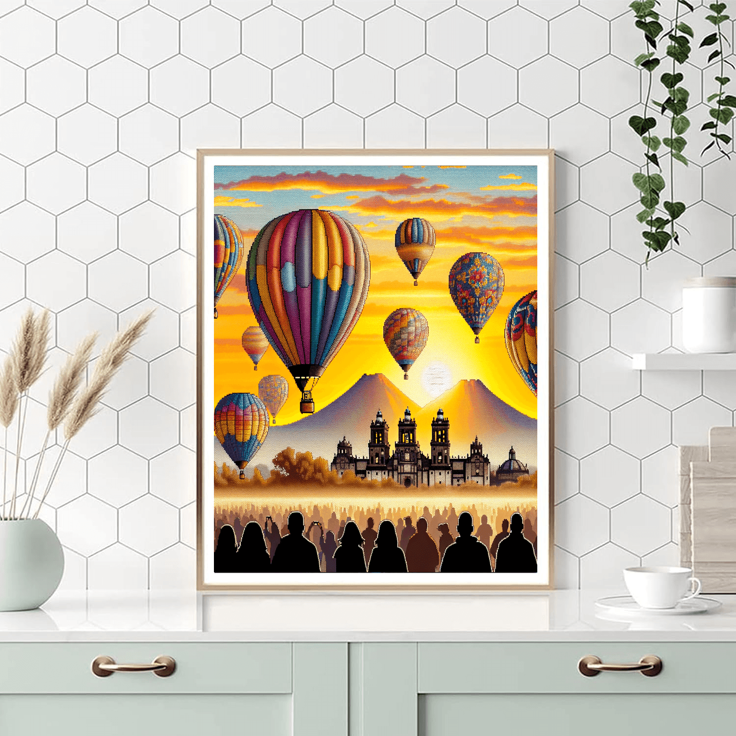 Balloon Fiesta De Los Volcanes - Mexico Number Painting