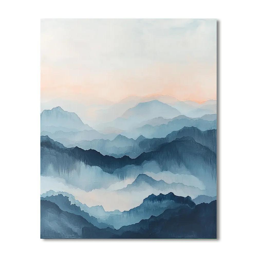 Zhao Mengfu Inspired Essence Of Abstract Flow  Paint By Color