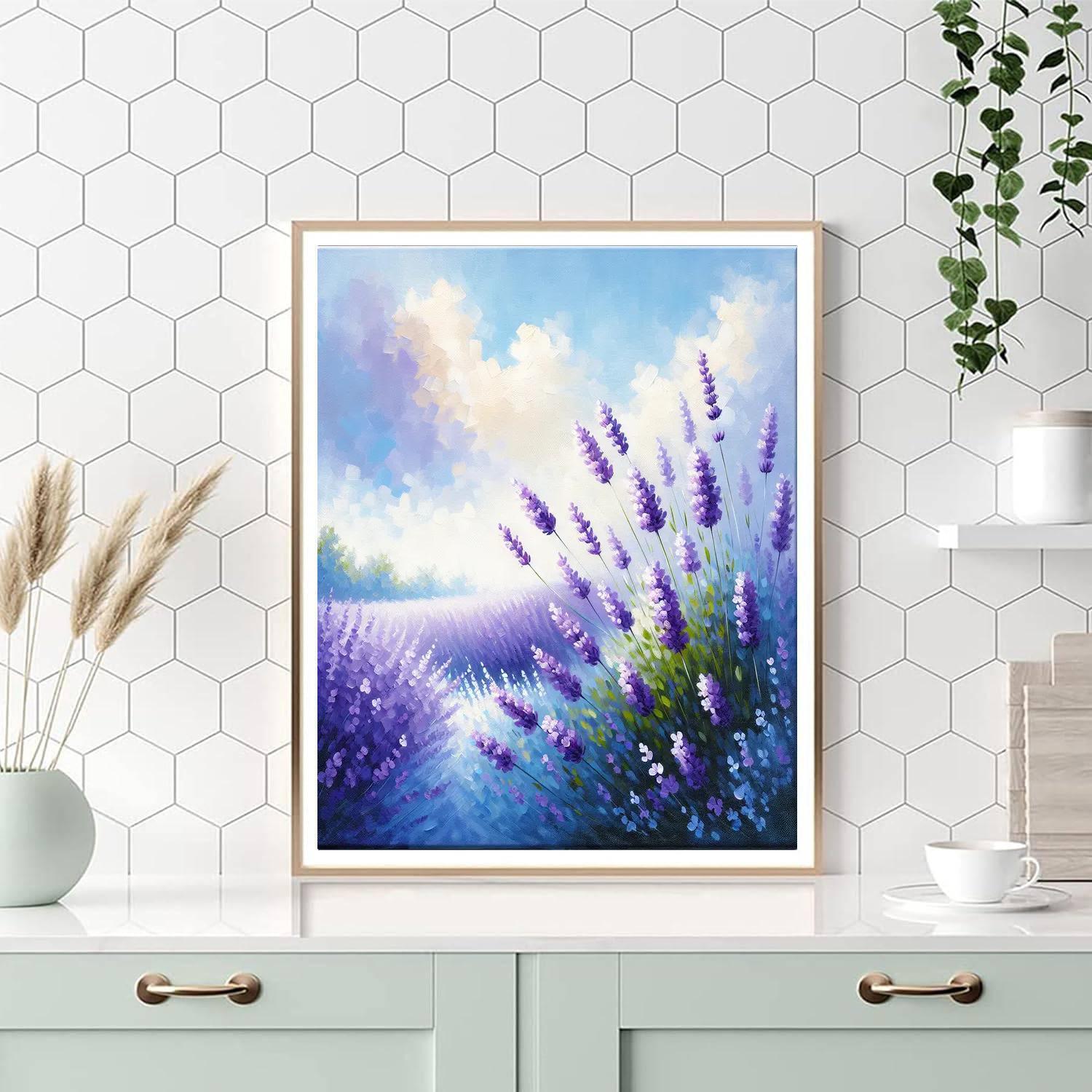 Dreamy Lavender Field Escape DIY Paint By Numbers