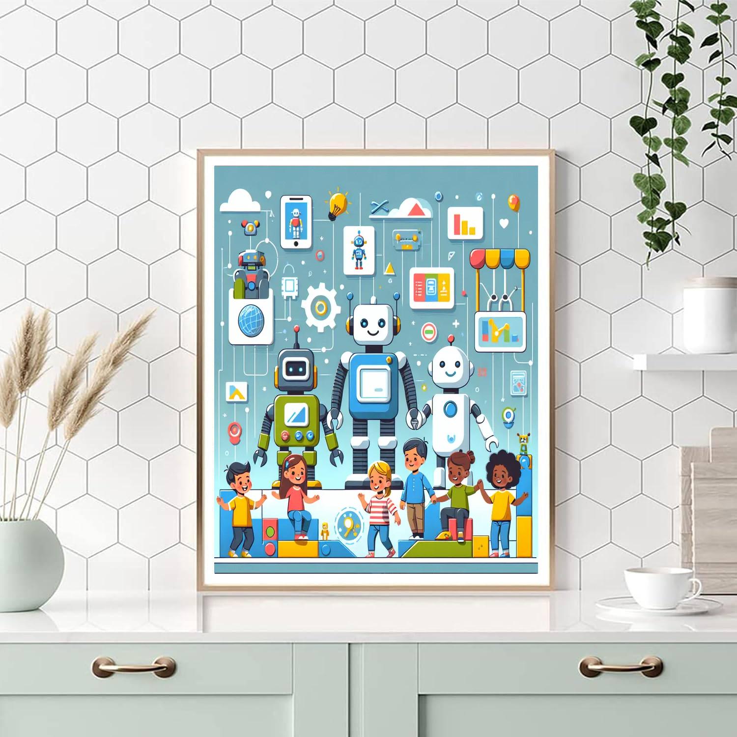 Robot Innovators' Playground DIY Paint By Numbers