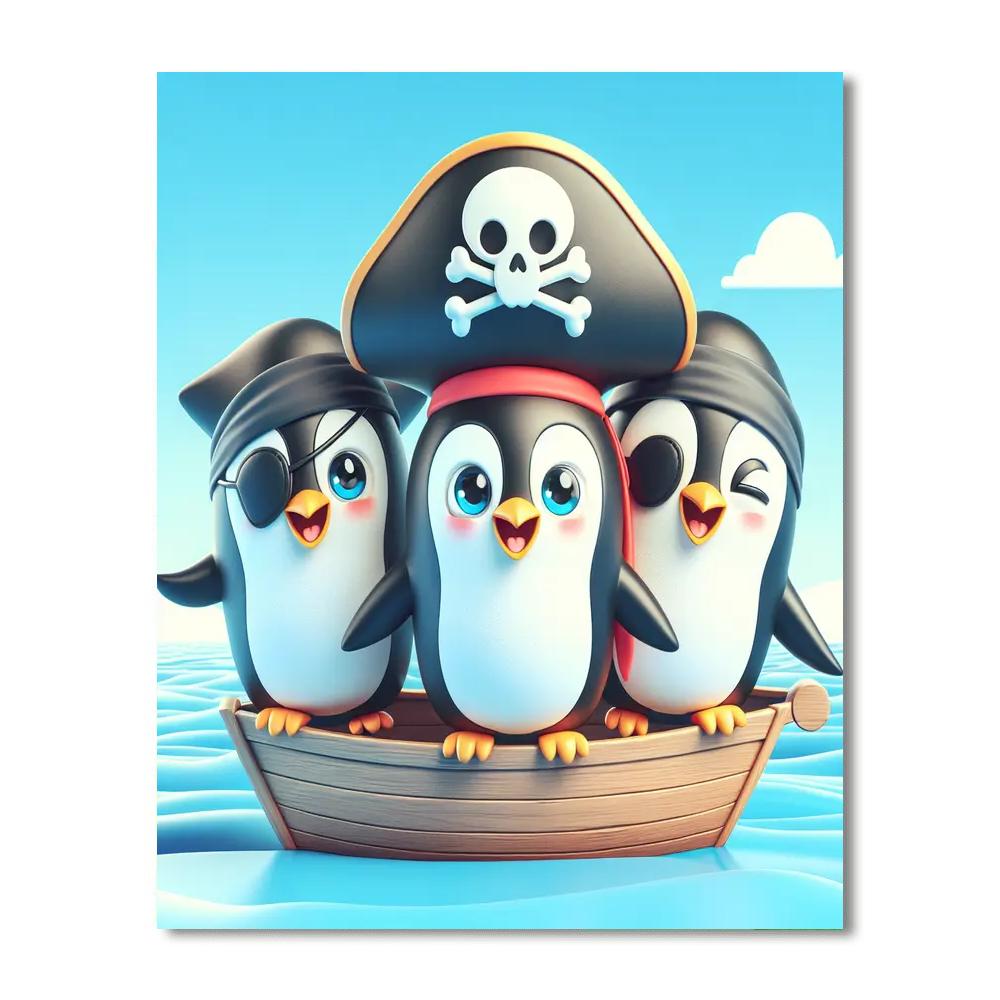Pirate Penguins Paint By Numbers Kits