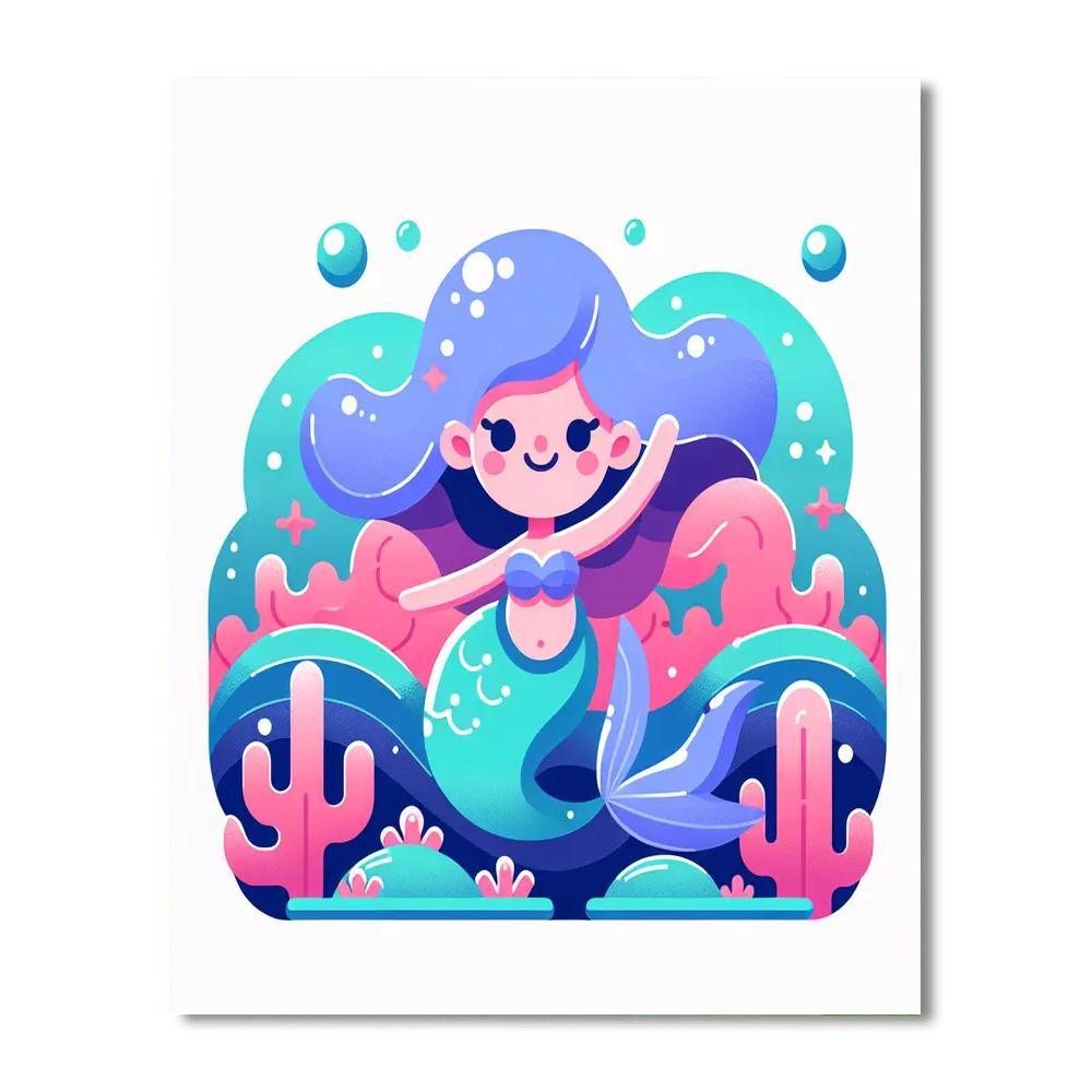 Magical Mermaid's World Paint By Color