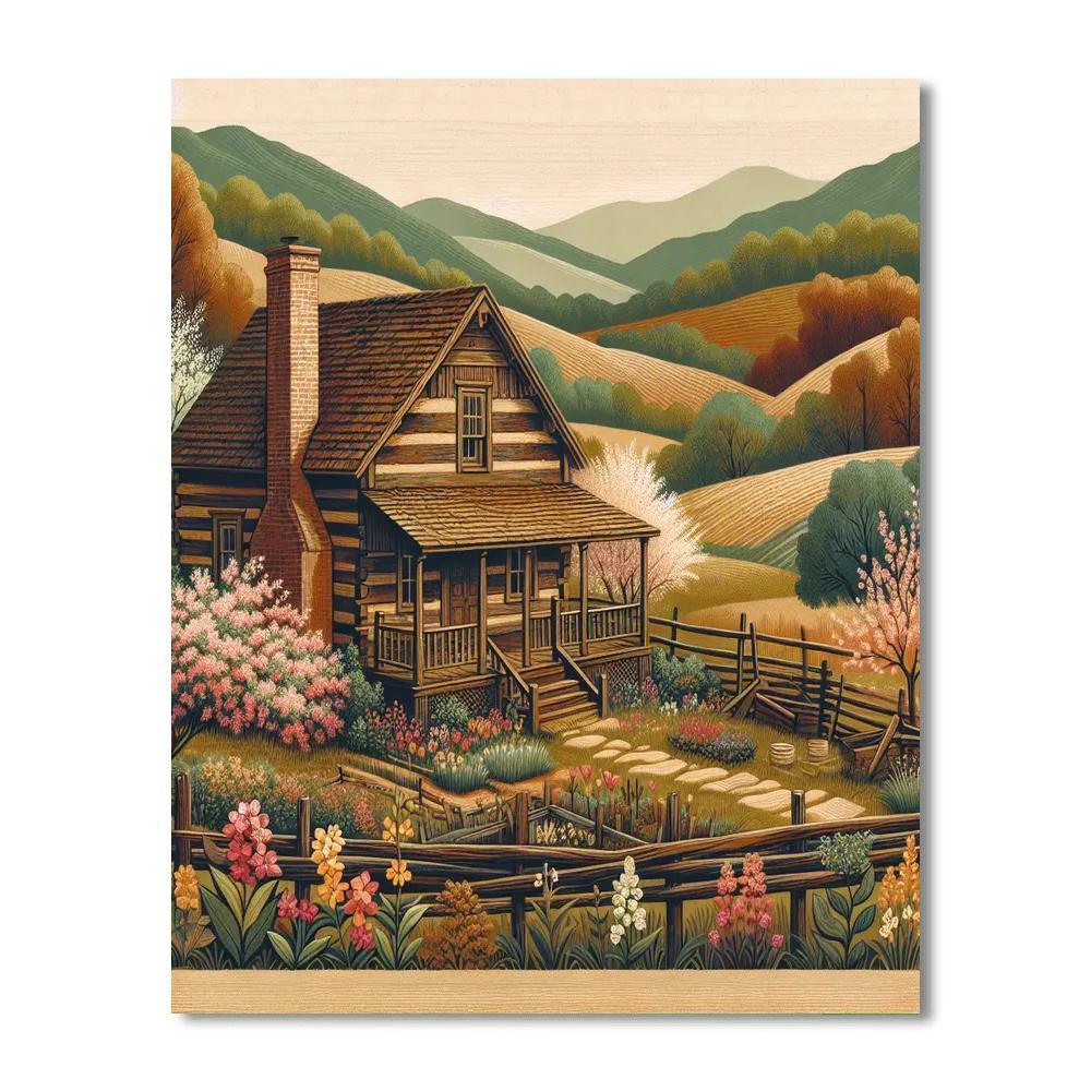 Rustic Appalachian Homestead Numbered Painting Kits