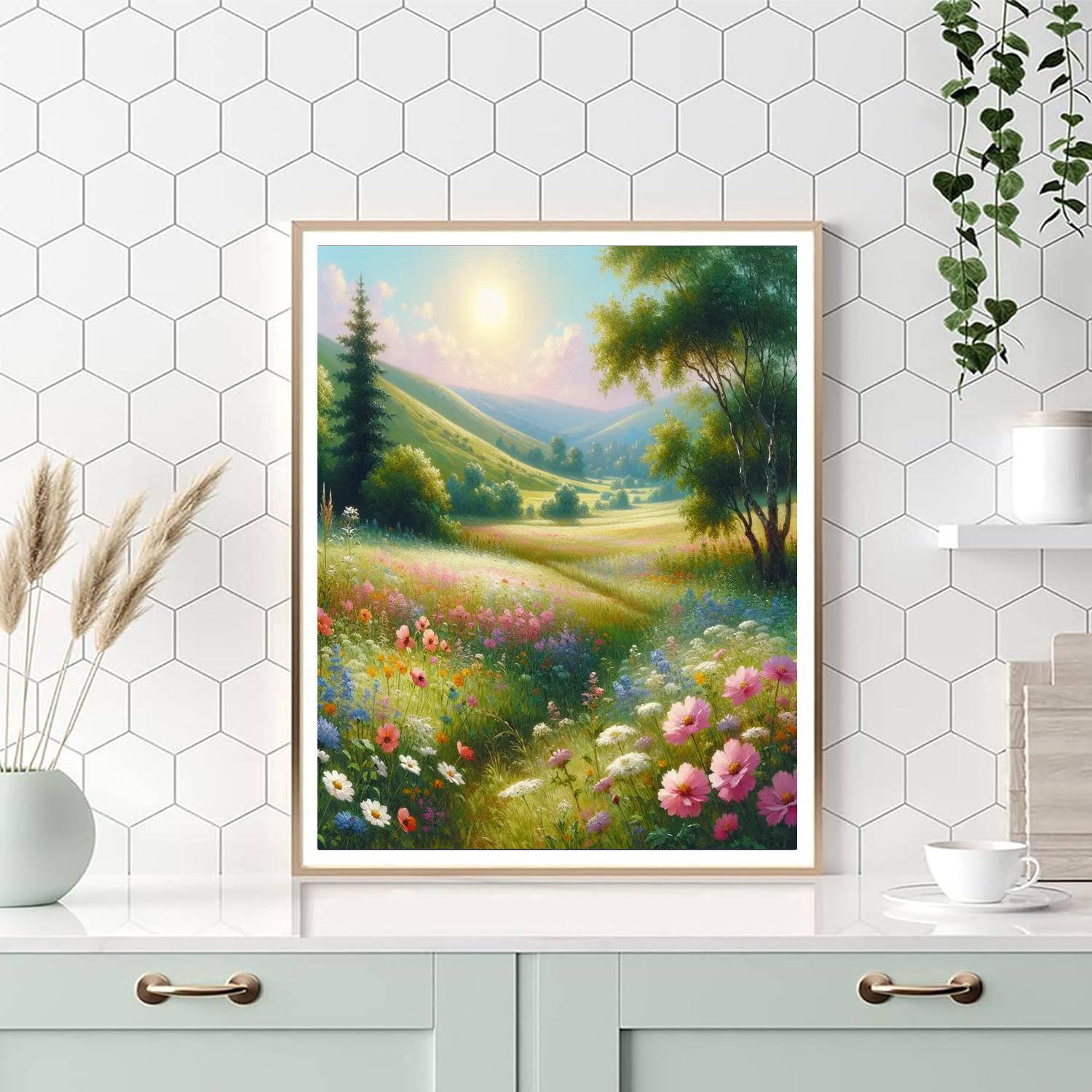 Summer Bloom Meadow DIY Paint By Numbers