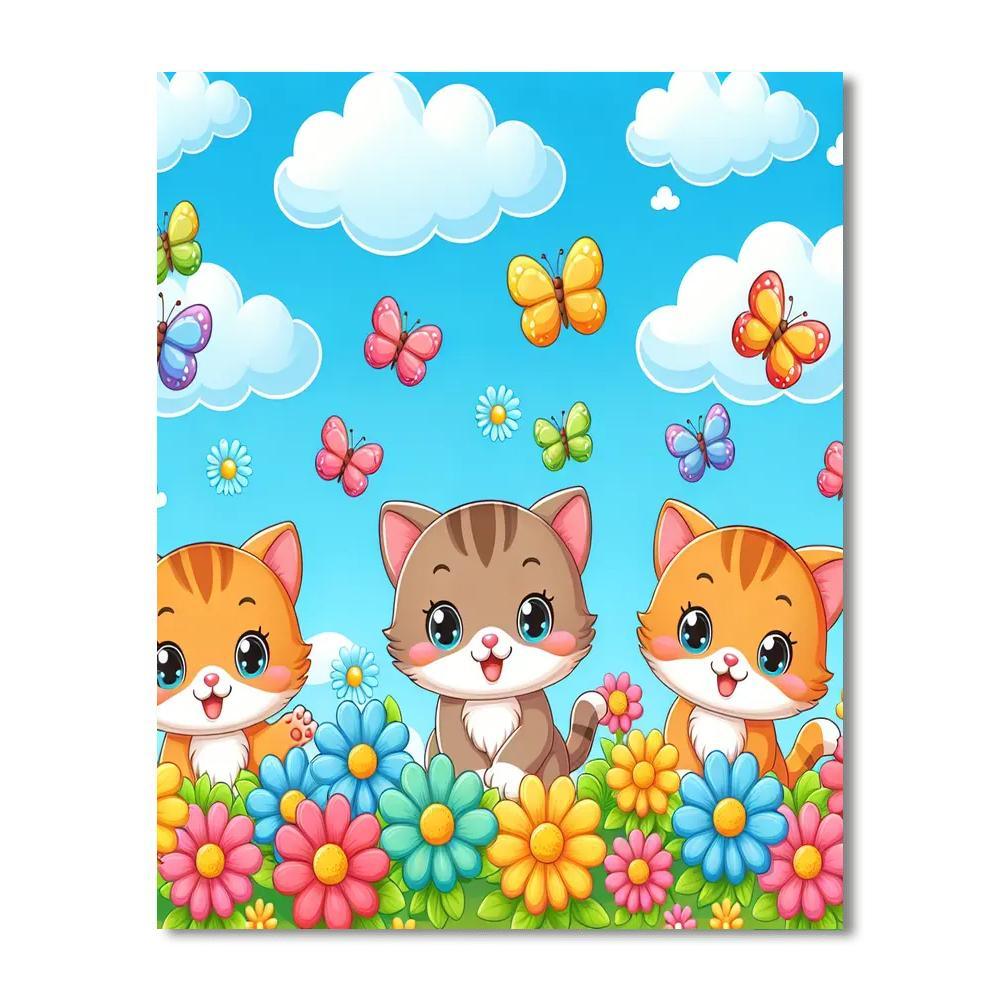 Cuddly Cat Companions Paint By Numbers Art