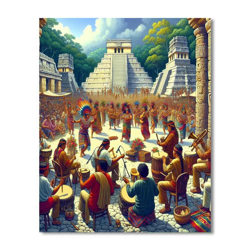 Palenque Festival - Mexico Painting Number Kit