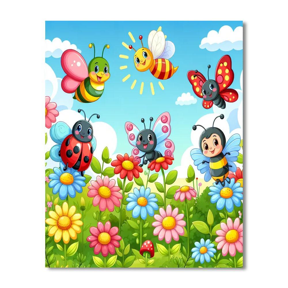Charming Garden Bugs Paint By Number