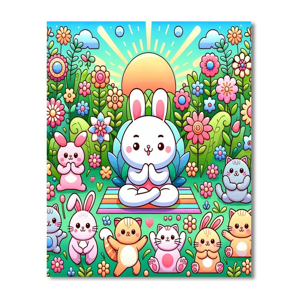Cute Critter Yoga Paint By Color
