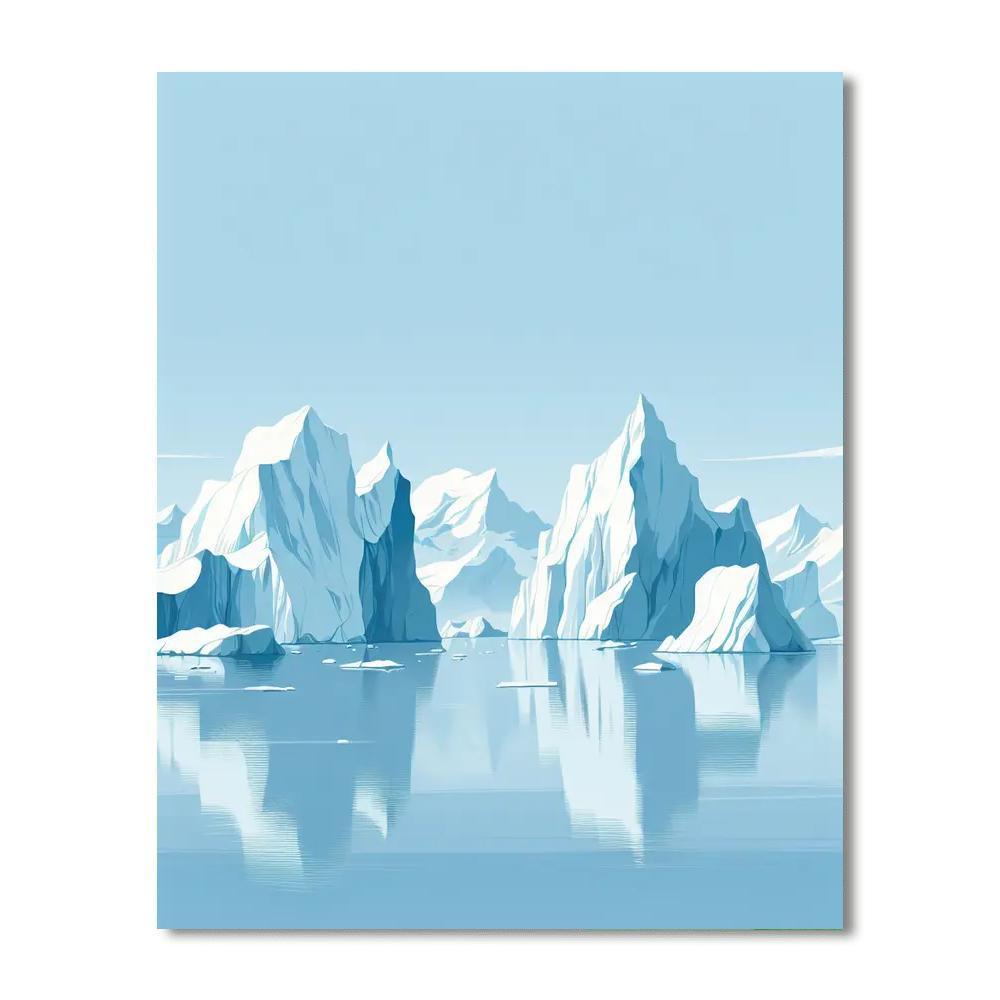 Nordic Iceberg Tranquility Painting Number Kit