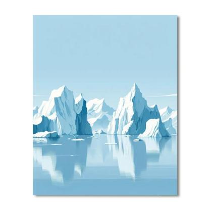 Nordic Iceberg Tranquility Painting Number Kit