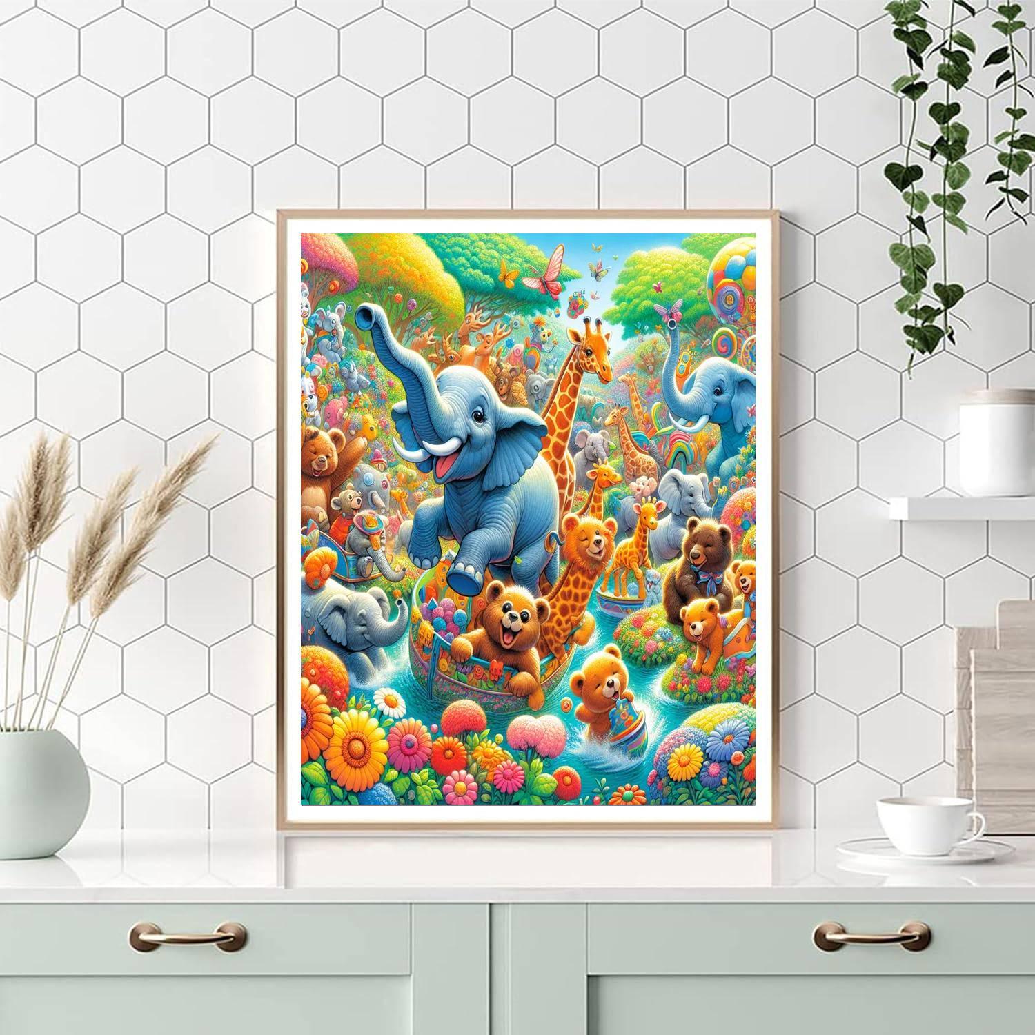 Animal Parade Celebration Paint By Numbers