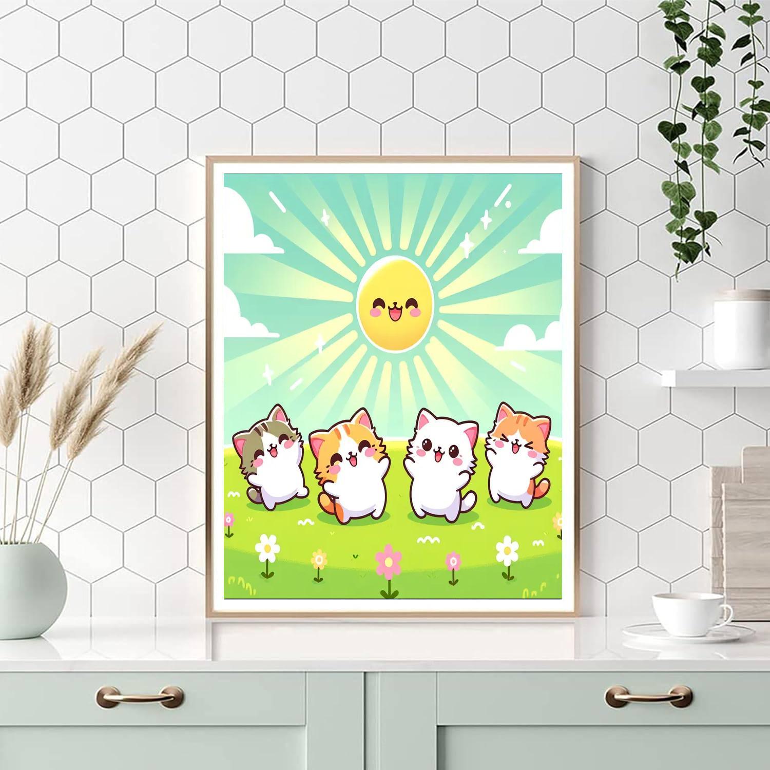 Sunshine Kittens Numbered Painting Kits