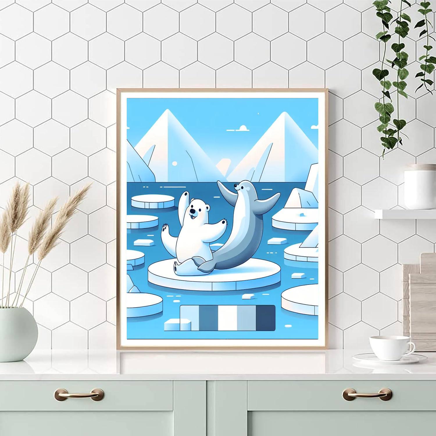 Arctic Friends Paint By Numbers Art