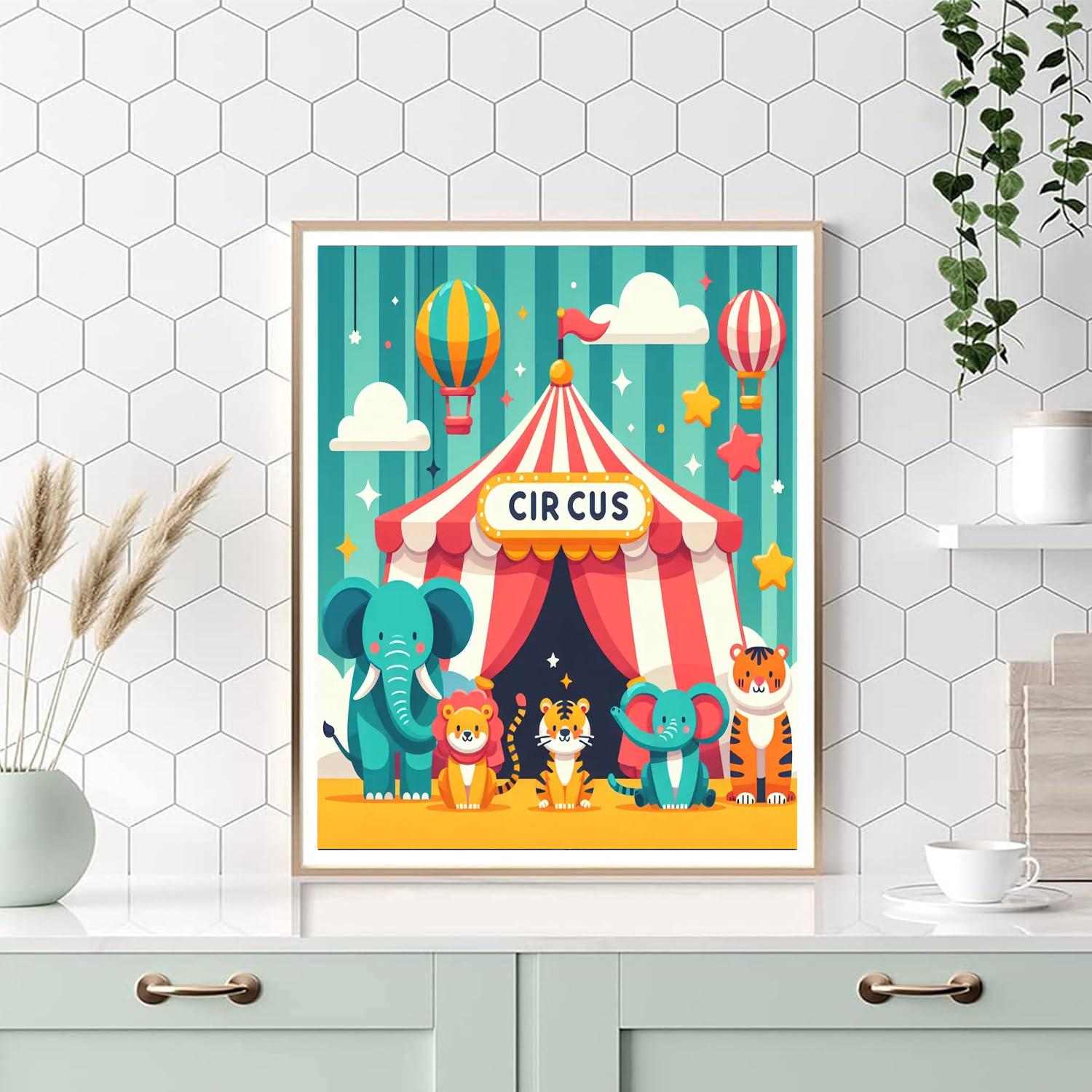 Adventureland Animal Circus Numbered Painting Kits
