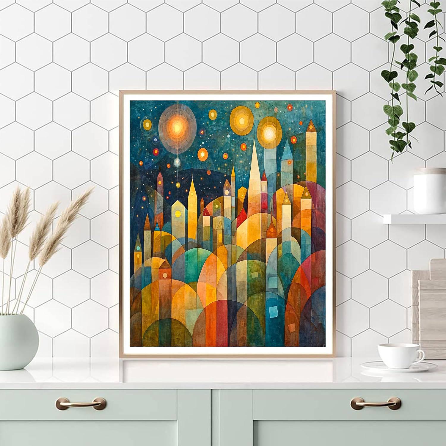 Paul Klee Inspired Twinkling Connections  Numbered Painting Kits