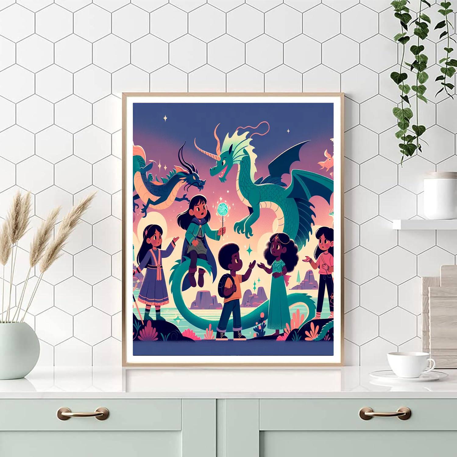 Fantasy Creatures Encounter Number Painting