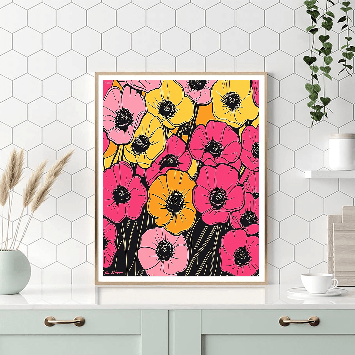 Andy Warhol Inspired Warhol's Floral Pop  Painting By Numbers Kit