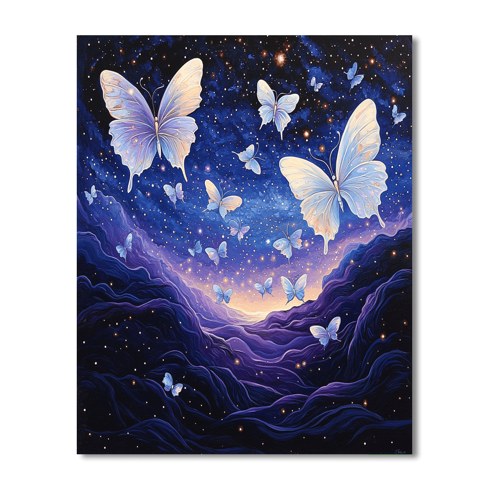 Salvador Dali Inspired Celestial Butterflies  Painting By Numbers Kit