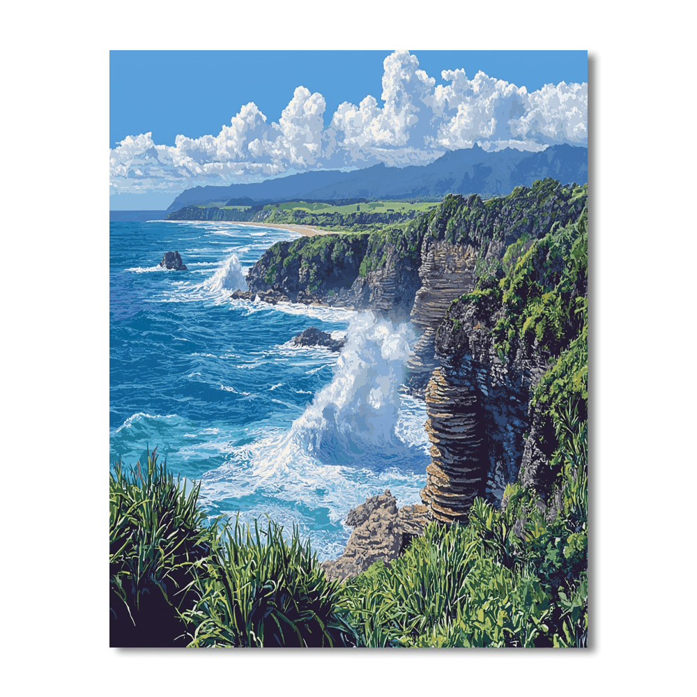 Pancake Rocks And Blowholes Painting By Numbers Kit