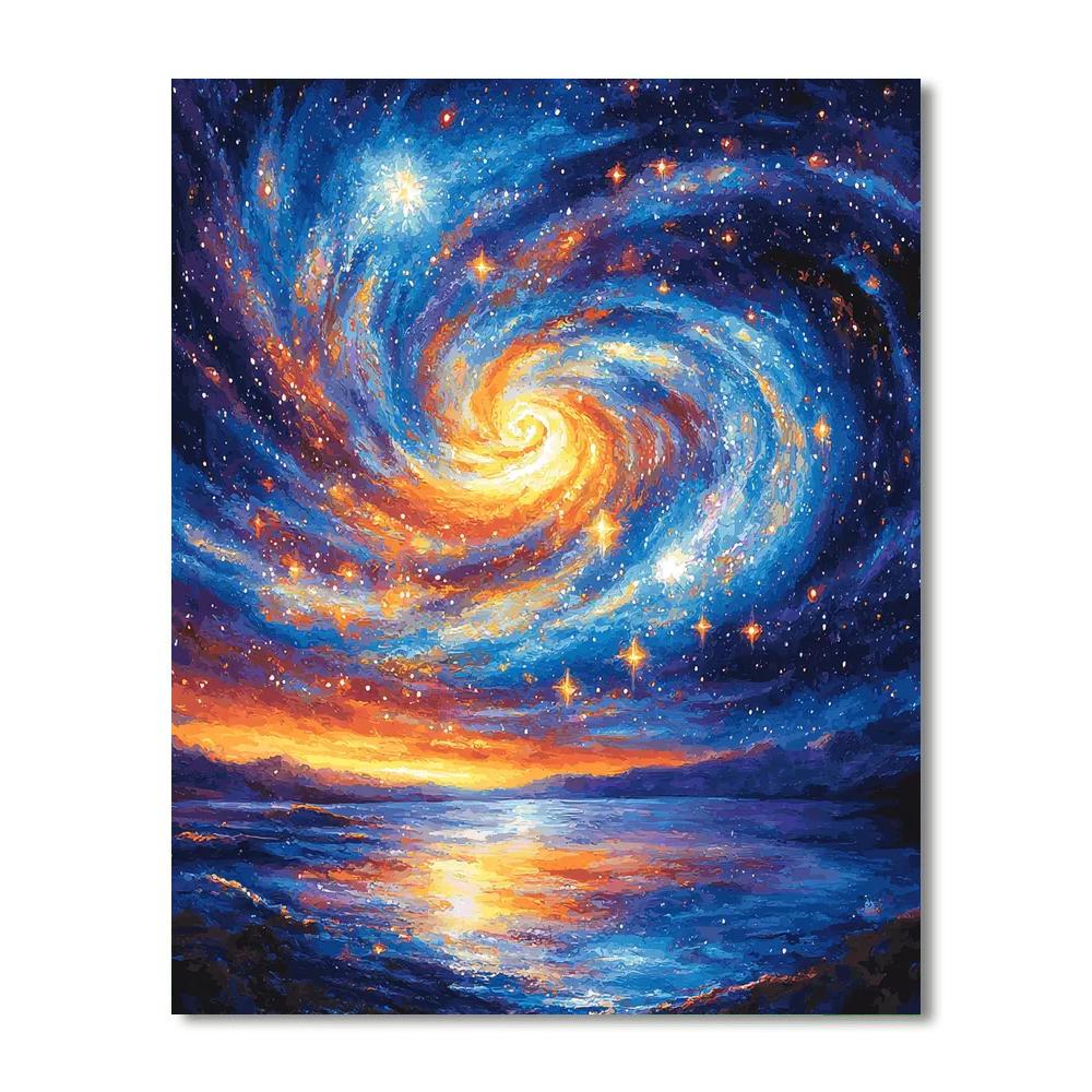 Vincent Van Gogh Inspired Majestic Cosmic Voyage  Paint By Numbers