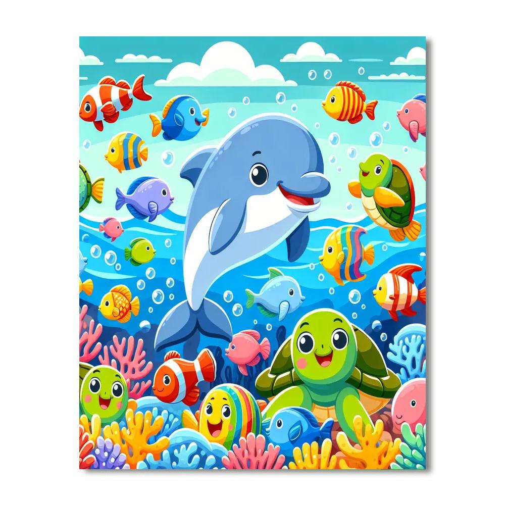 Charming Underwater Exploration Numbered Painting Kits