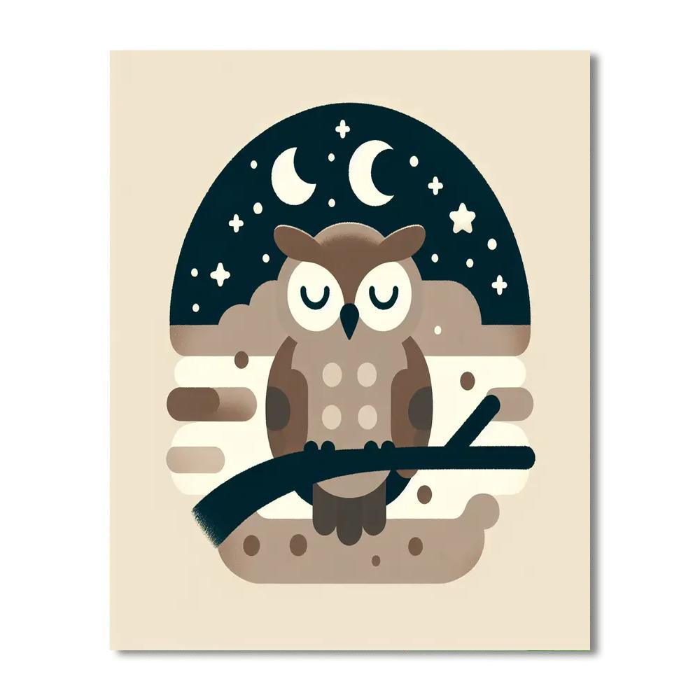 Hooting Night Owl Wisdom Paint By Numbers Kits