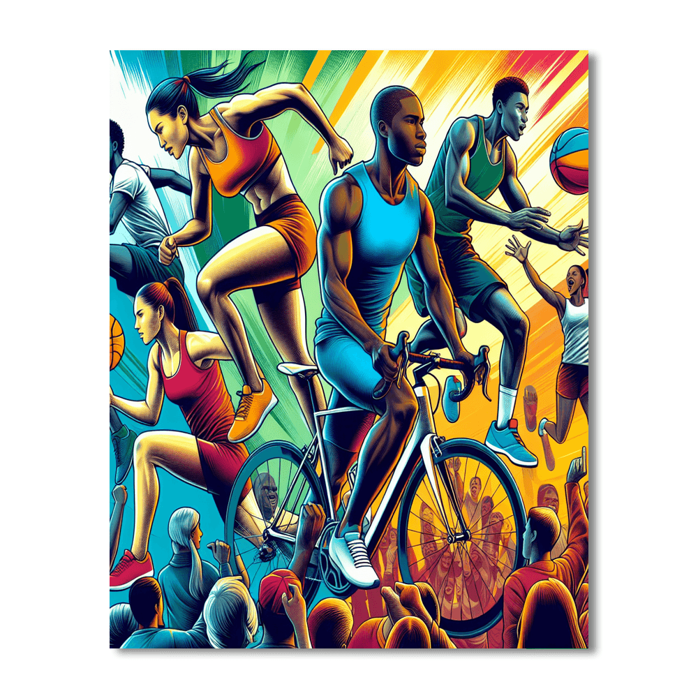 Energetic Sports Adventure Paint By Numbers
