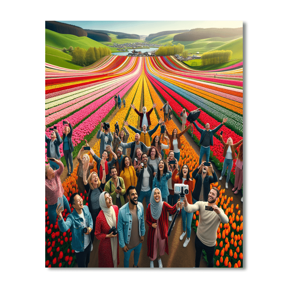 Tulip Festival - Skagit Valley Painting By Numbers Kit