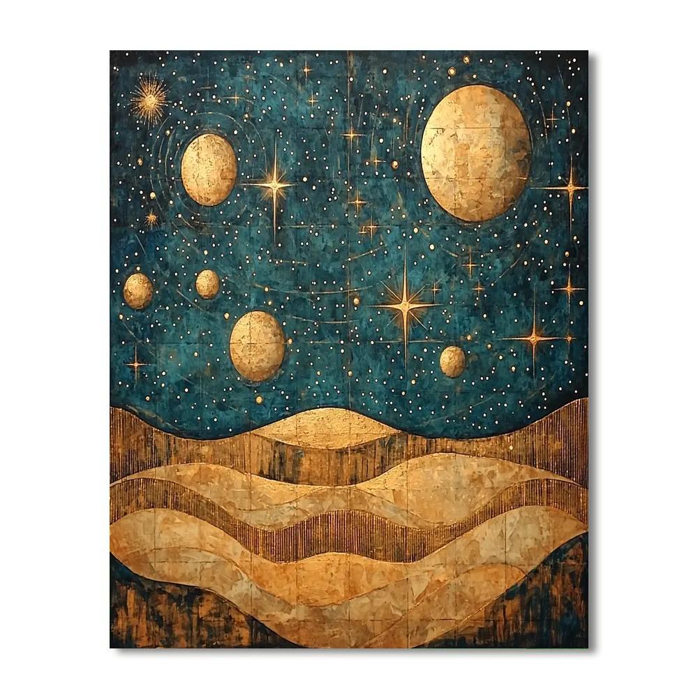 Leonardo Da Vinci Inspired Planetary Illumination  Paint By Number