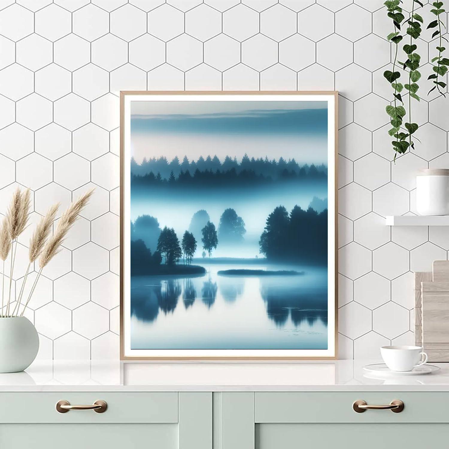 Misty River Morning Painting By Numbers Kit