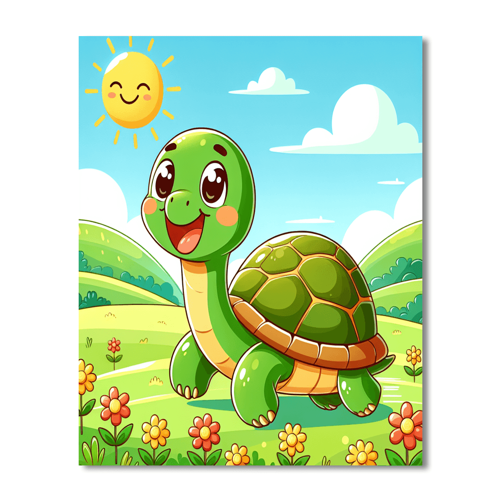 Merry Tortoise Number Painting