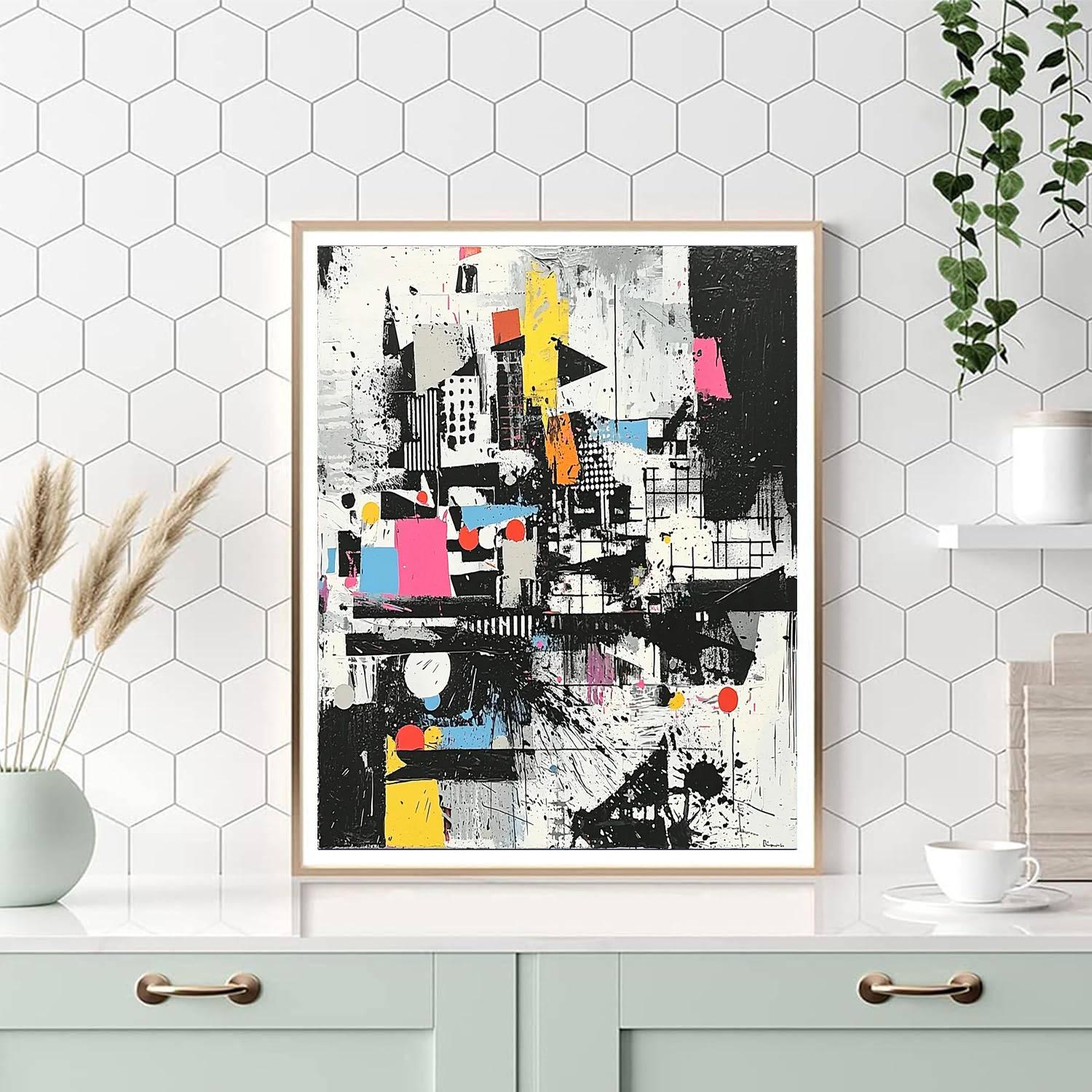 Banksy Inspired Urban Imbalance  Number Painting