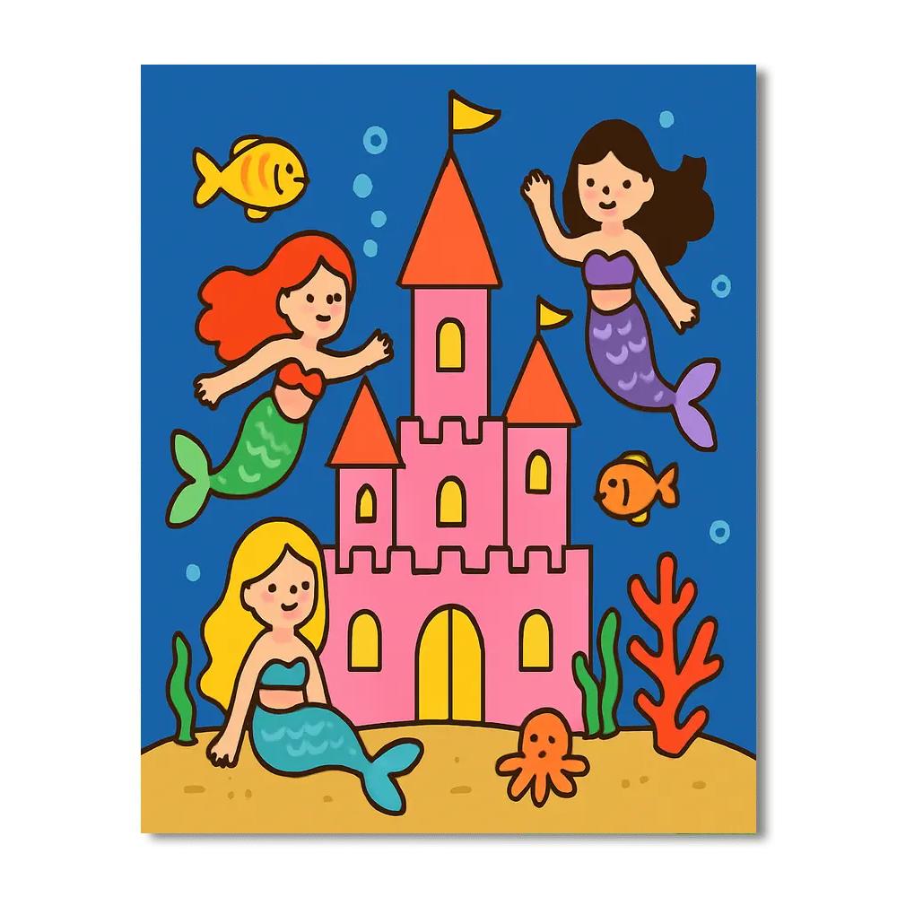 Under The Sea Castle Paint By Numbers Art