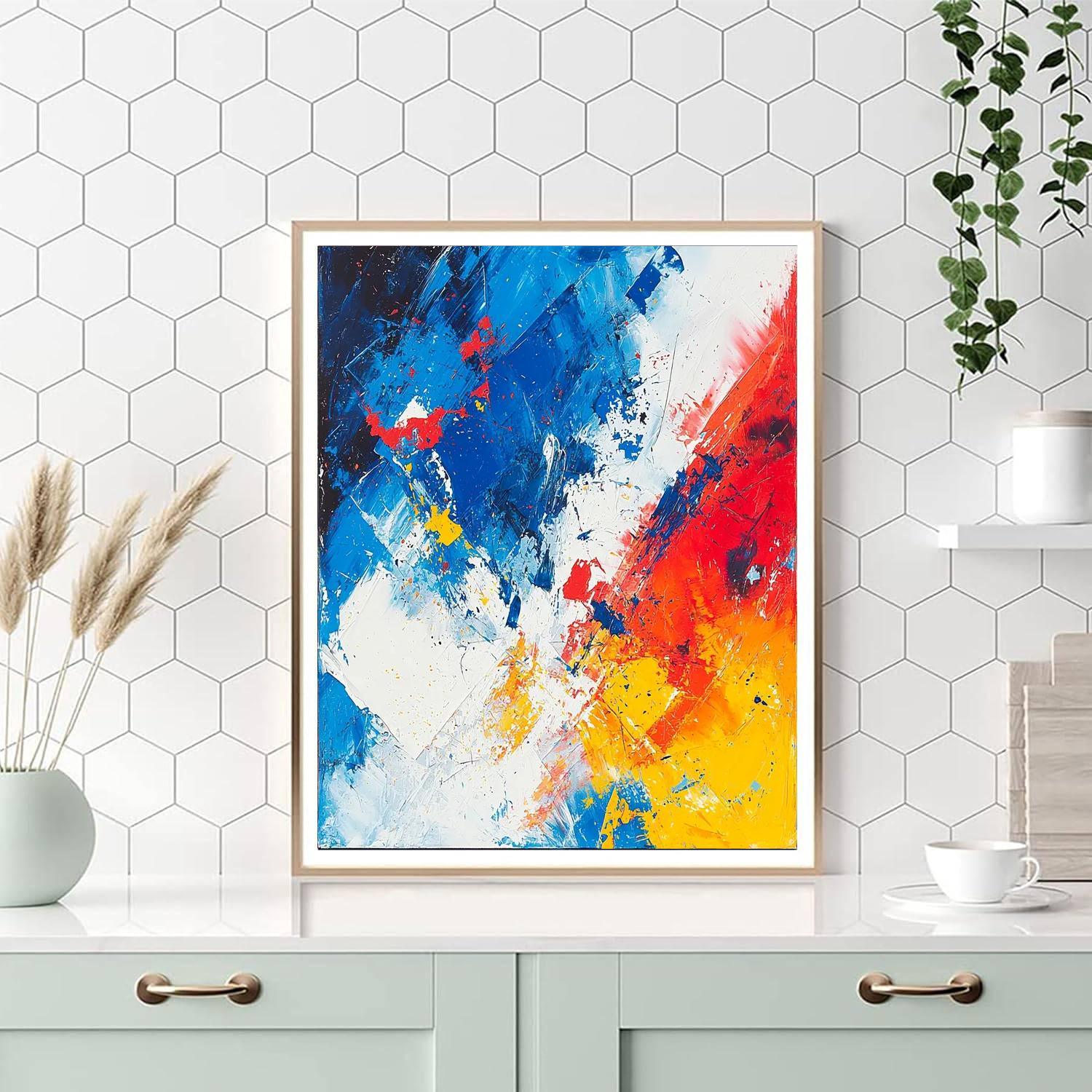 Jackson Pollock Inspired Colorful Abstractions  DIY Paint By Numbers