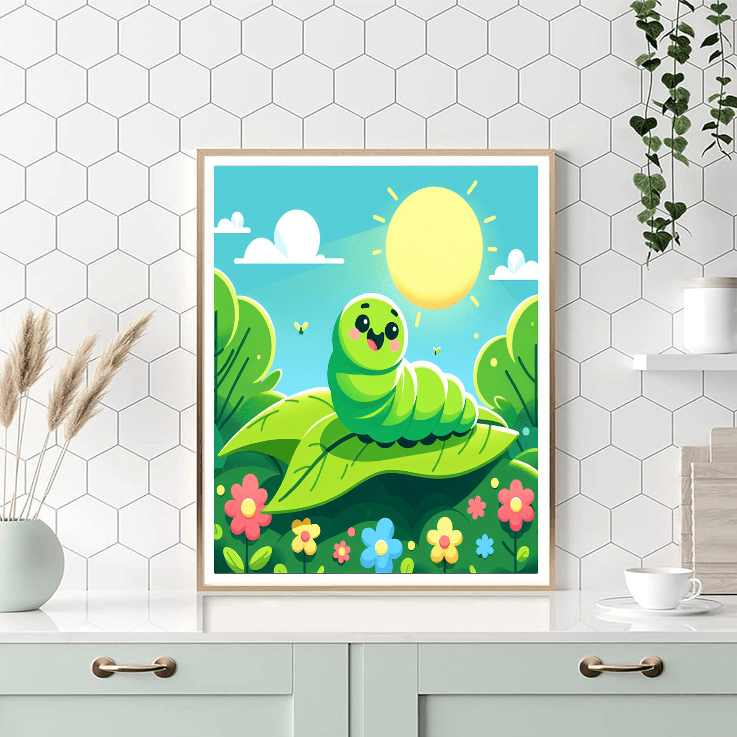 Merry Caterpillar Paint By Numbers