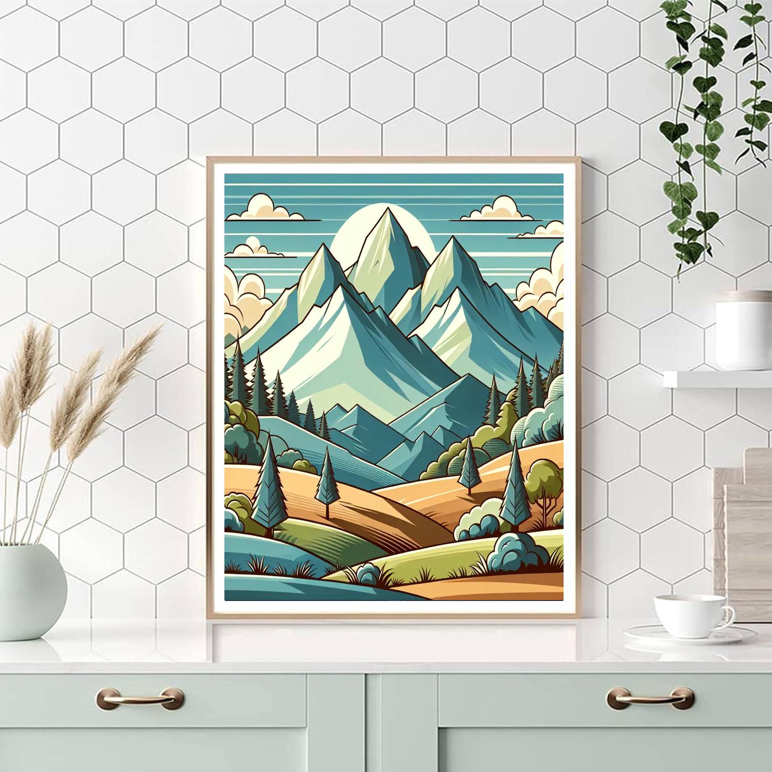 Majestic Mountain Magic Paint By Numbers Art