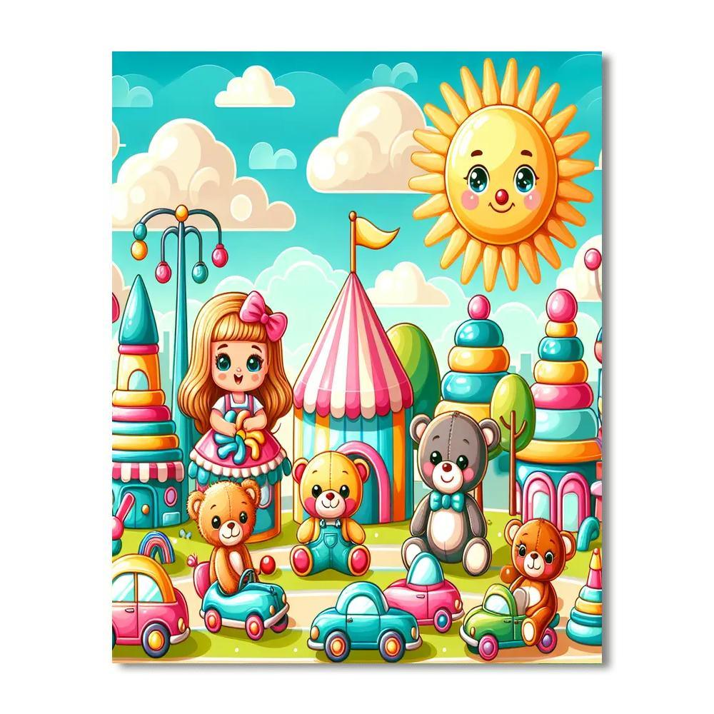 Sunny Day In Toyland Paint By Numbers Kits
